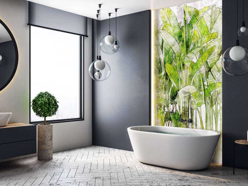 Duże rysowane liście palmy