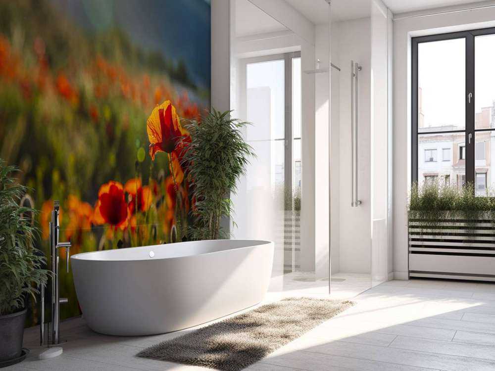 Maki z promieniami słońca