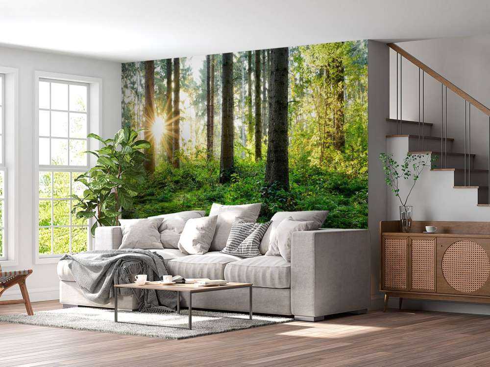 Leśna panorama na wiosnę