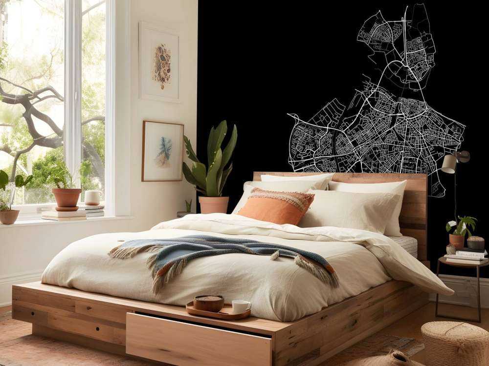 Mapa Nijmegen, czarna