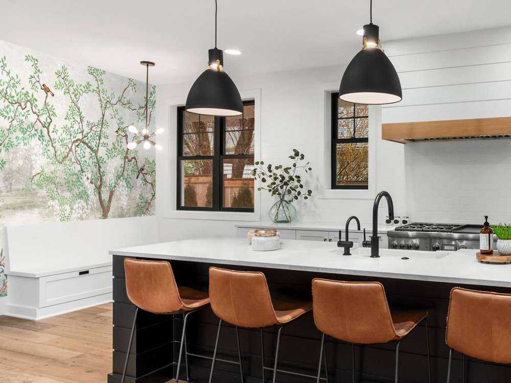 Malowany krajobraz w stylu vintage