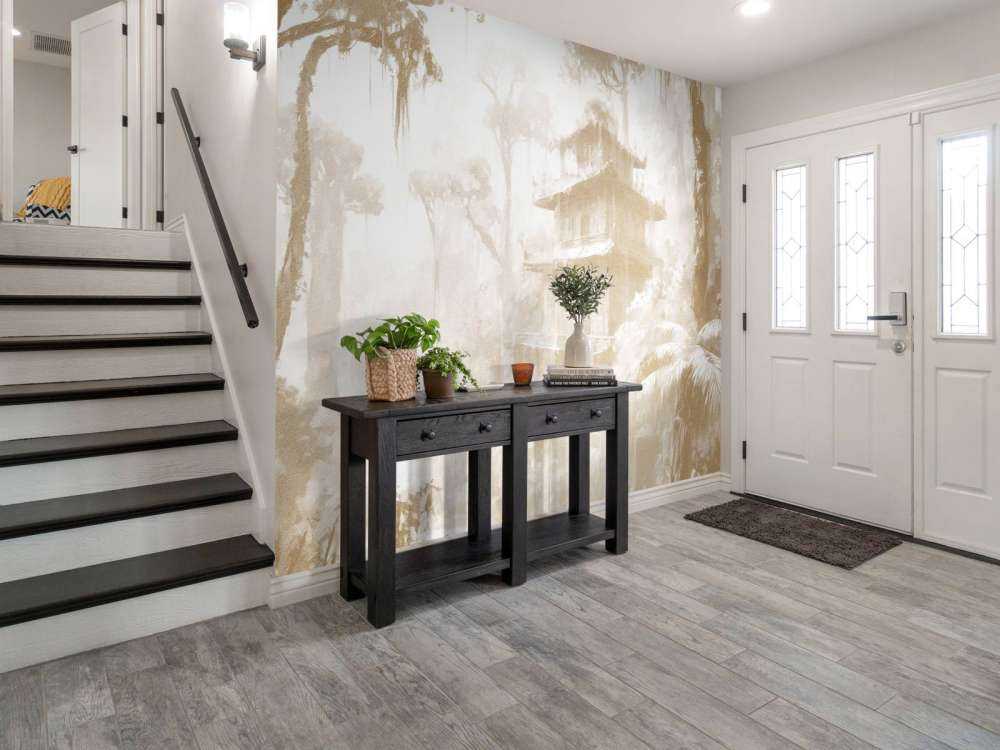 Ukryta Chatka w Mglistym Lesie, taupe