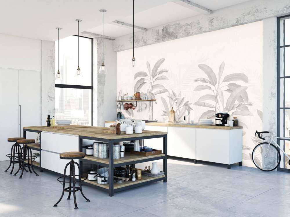 Krajobraz dżungli w stylu vintage - sepia