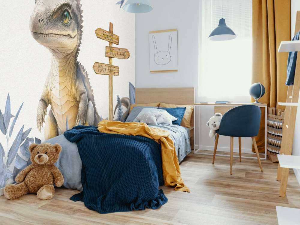 Młody spinozaur w niebieskiej dżungli