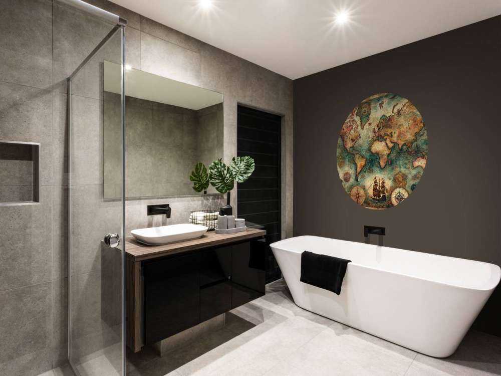 Zabytkowa historyczna mapa świata