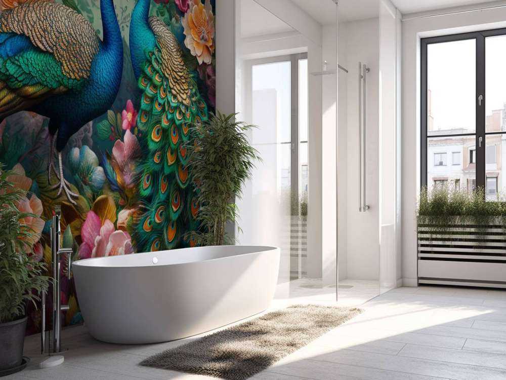 Kwiatowa Kula z Pawiami