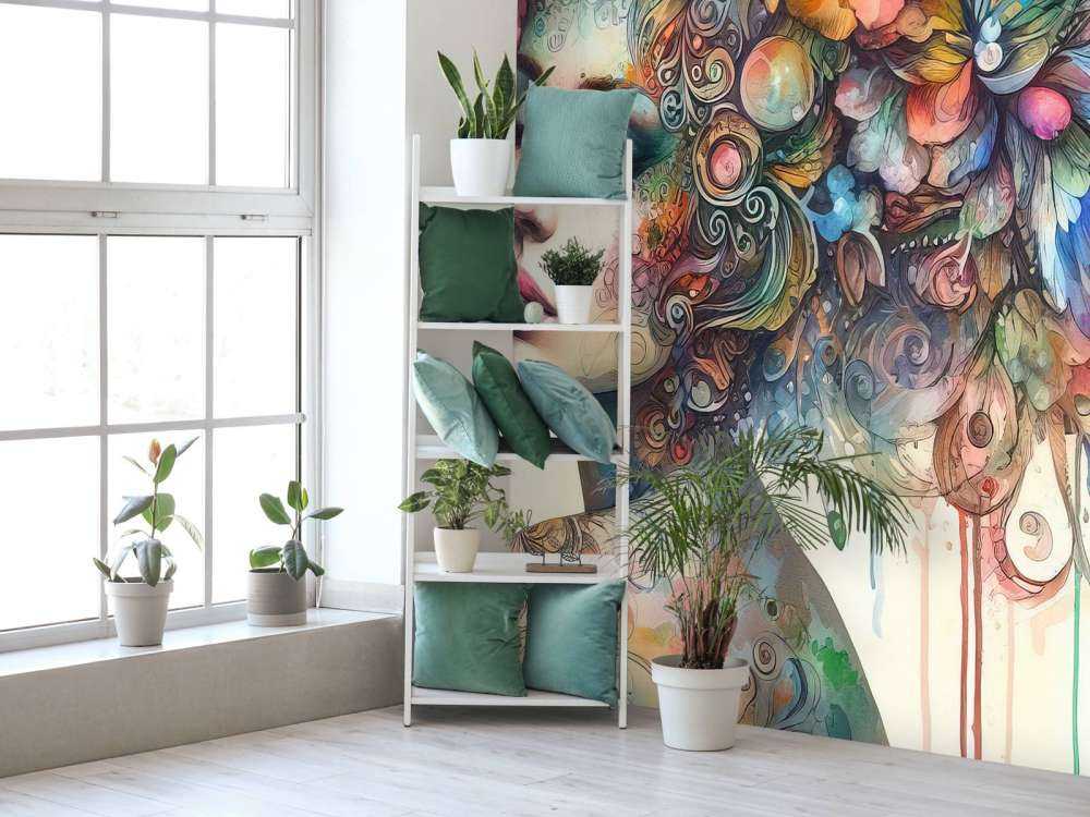 Watercolor Floral Woman #4