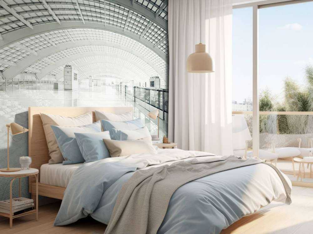 Nowoczesna hala z zaokrągleniem