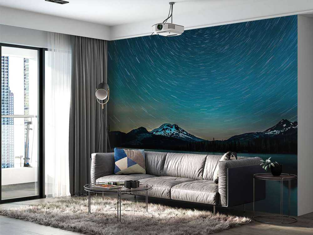 Ciemne gwiaździste niebo