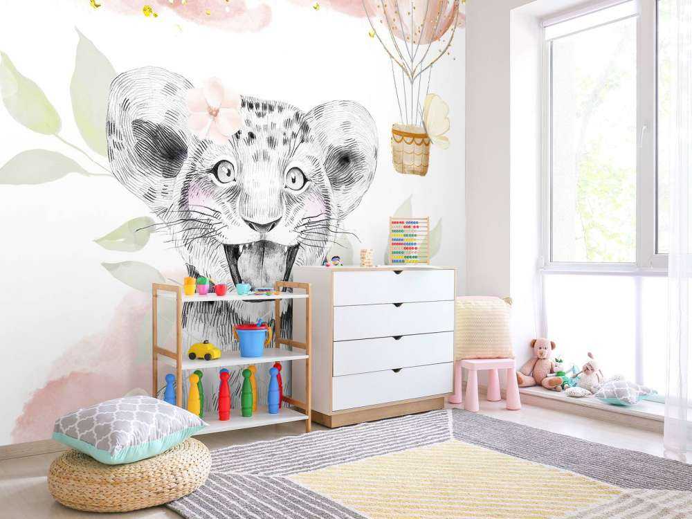 Wesoły lwiak i balon