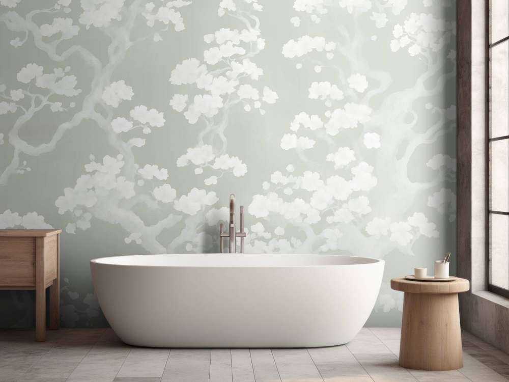 Cudowny kwitnący las - zielony