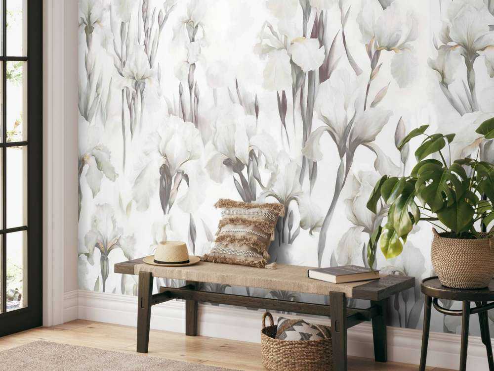 Irysy Tańczą Bezszwowy Beż