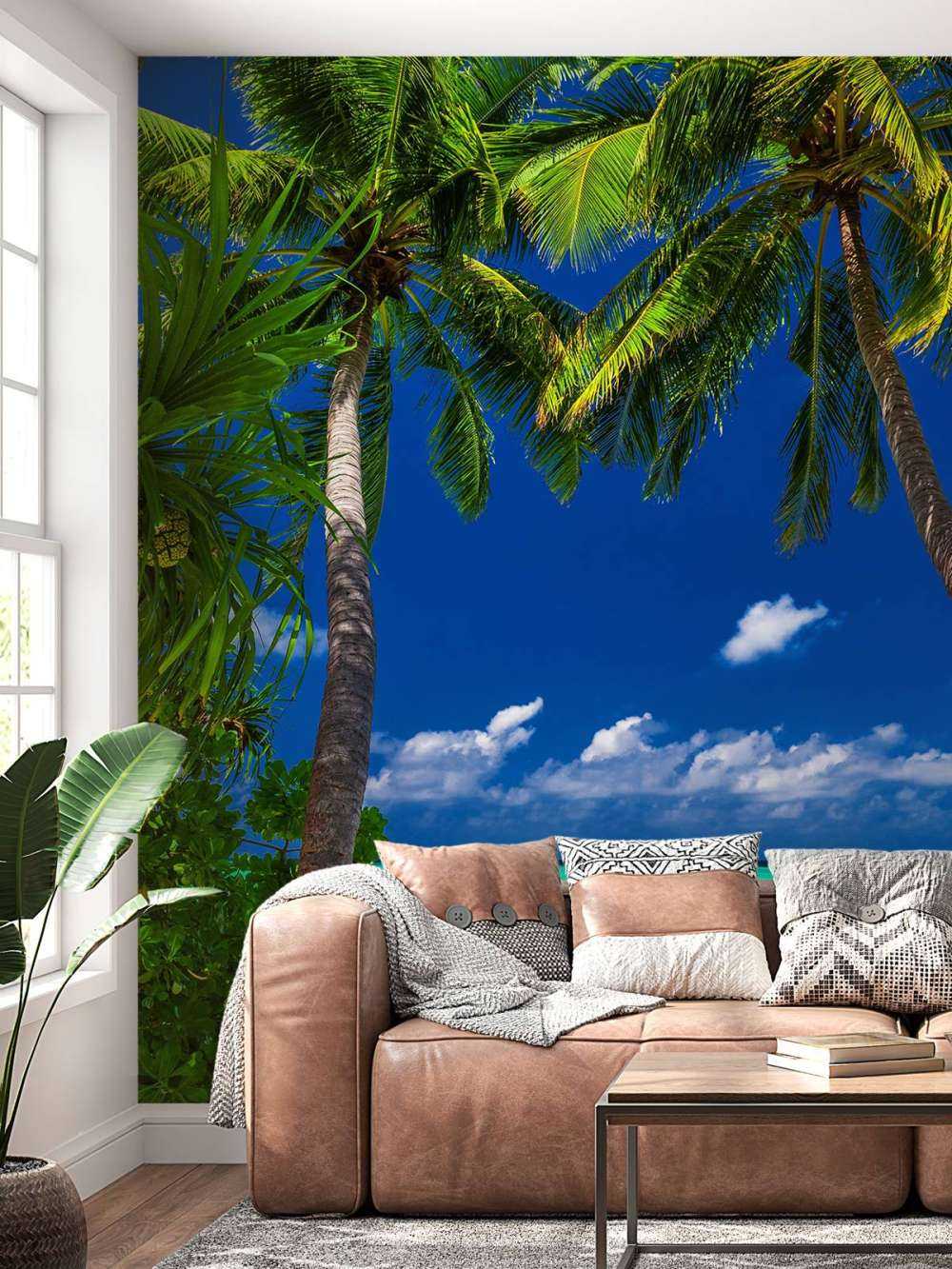 Drzewa palmowe na wyspie