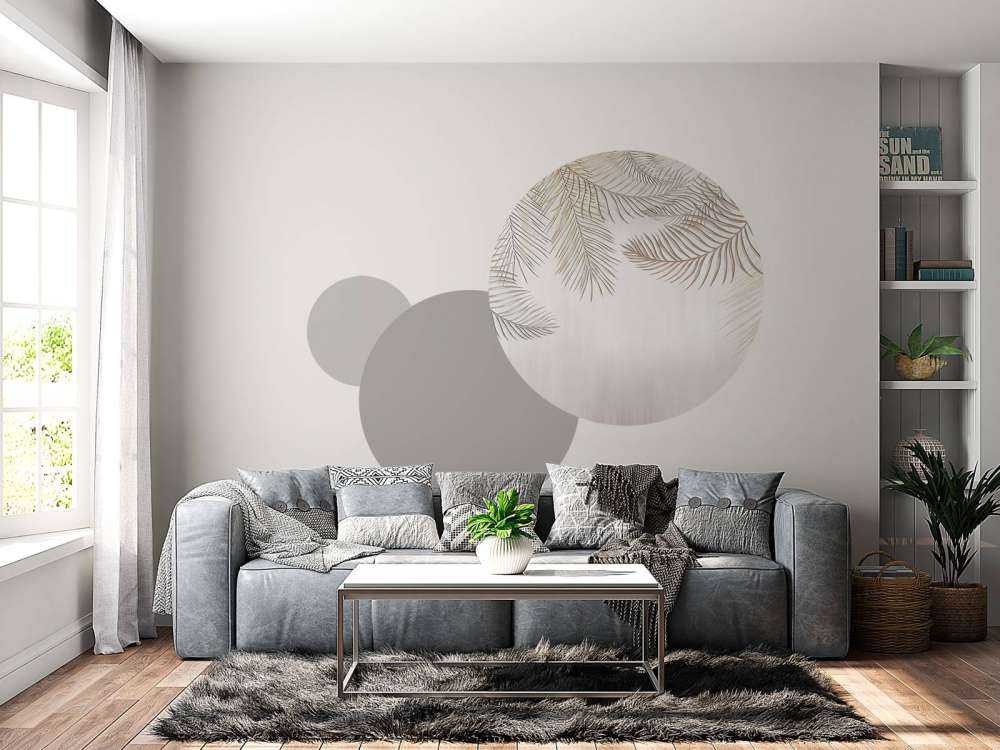 Liście palmy w kolorze beżowym