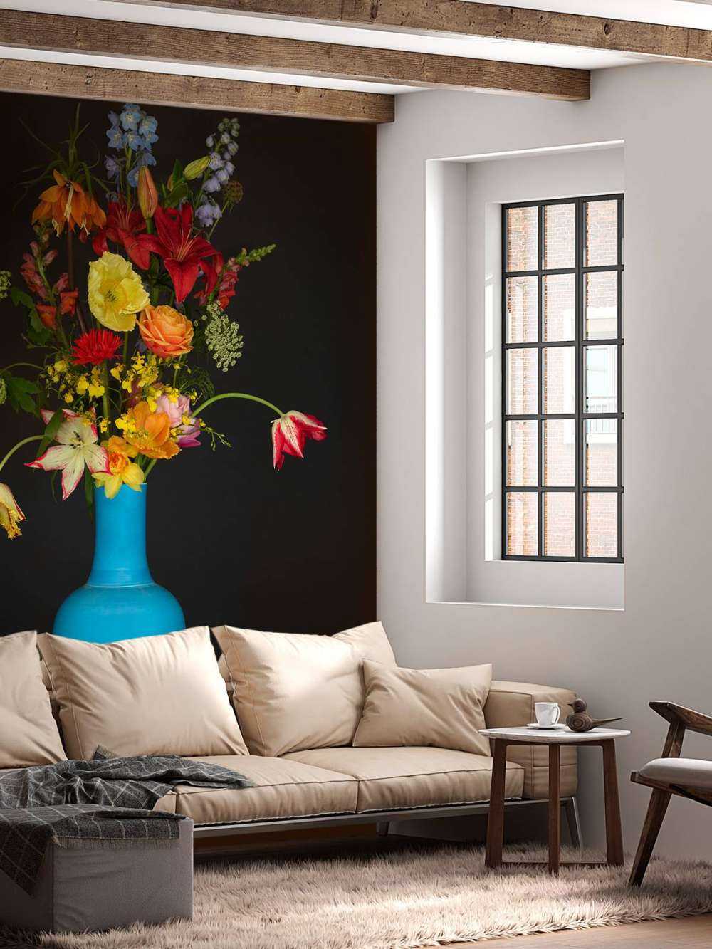 Obfity bukiet kwiatów