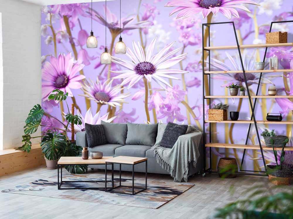 Kolorowe fioletowe kwiaty