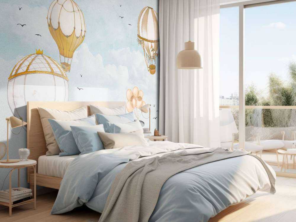 Balony na gorące powietrze akwarela