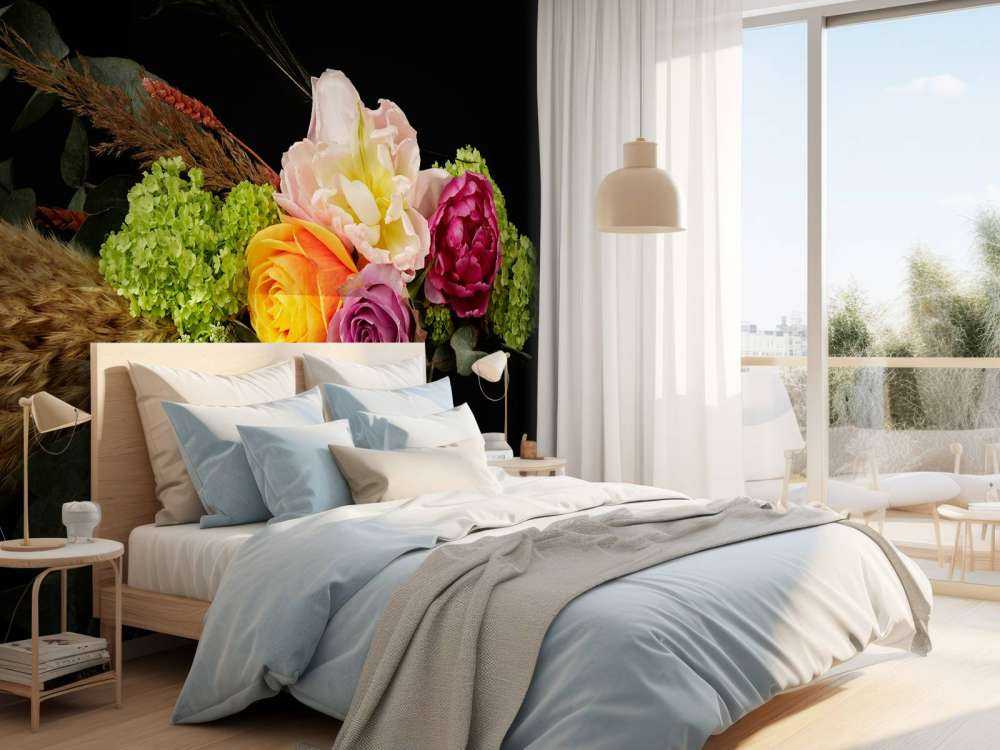 Wianek z kwiatów z piór