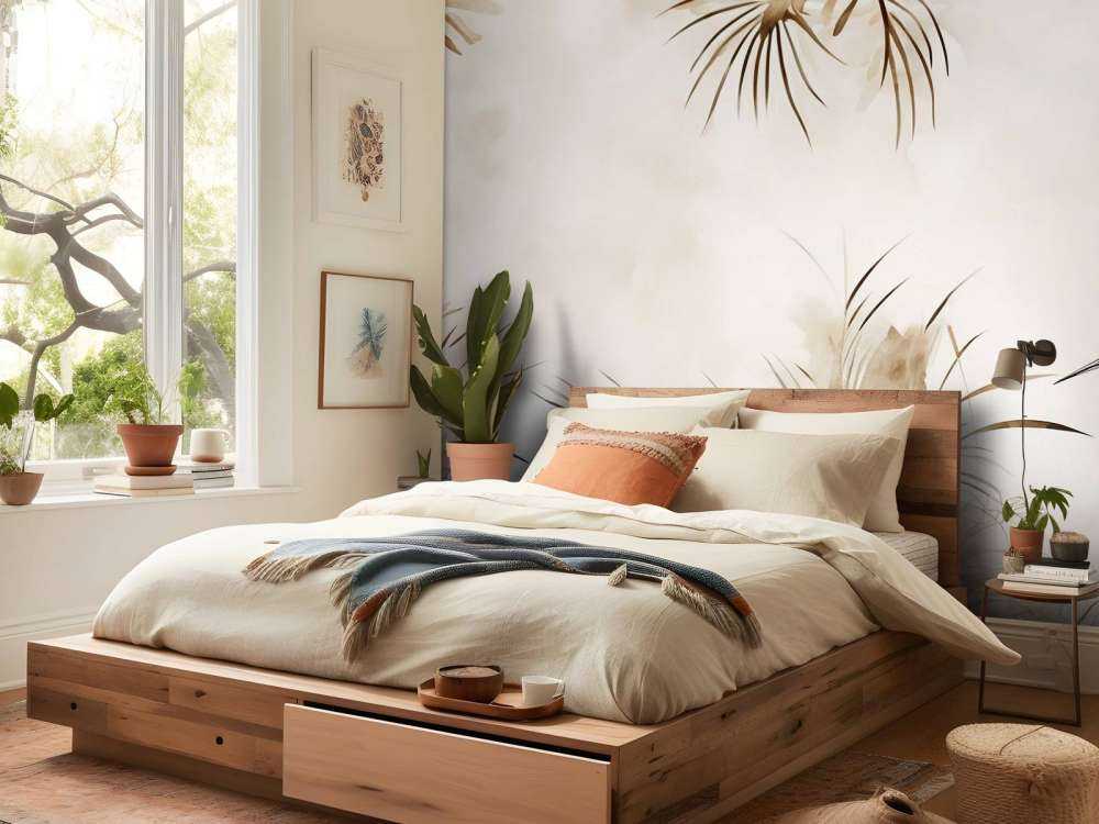 Żurawie w polu taupe