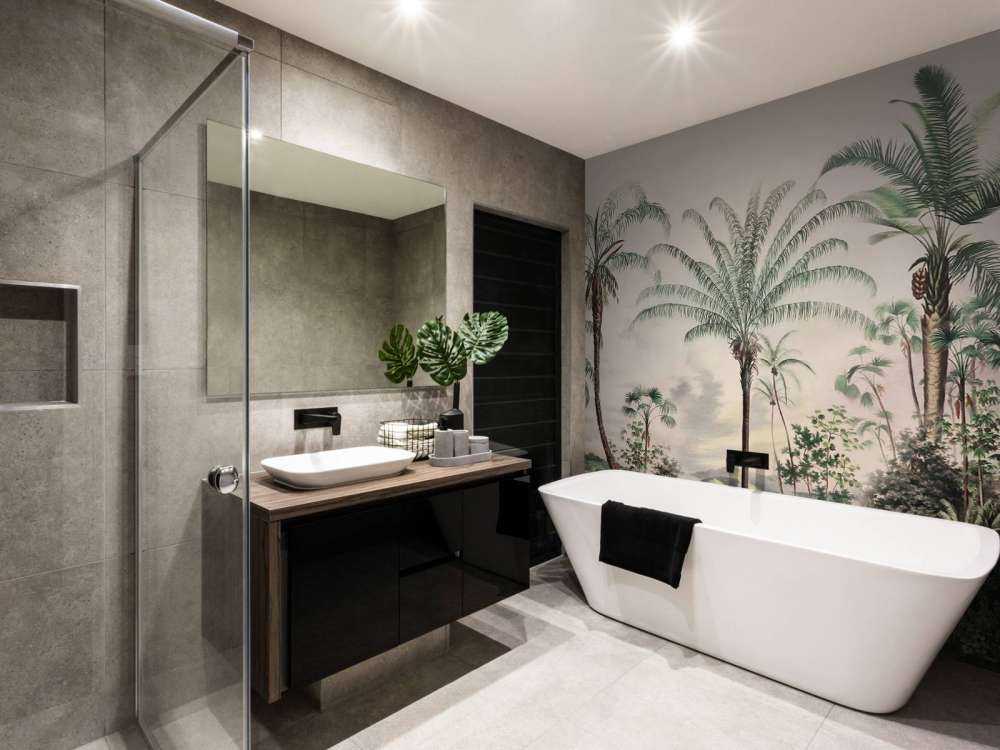 Romantyczne Tropiki Ciemna Zieleń