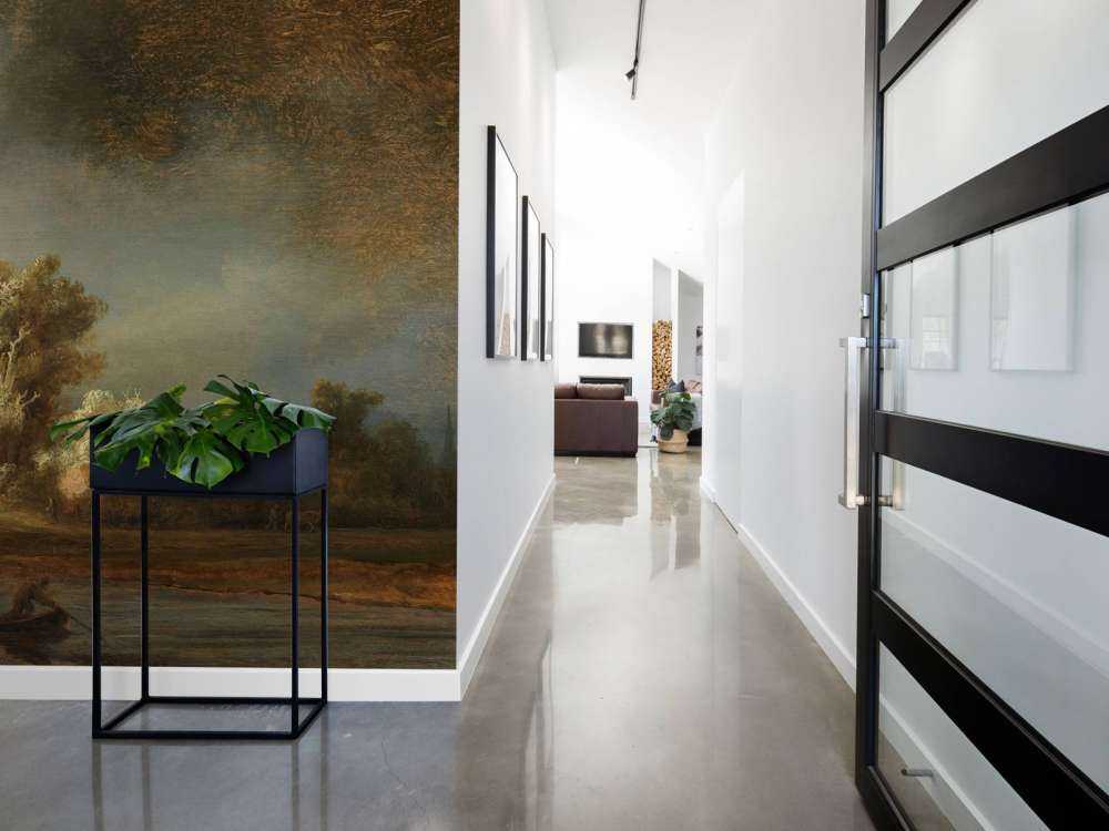 Krajobraz z kamiennym mostem