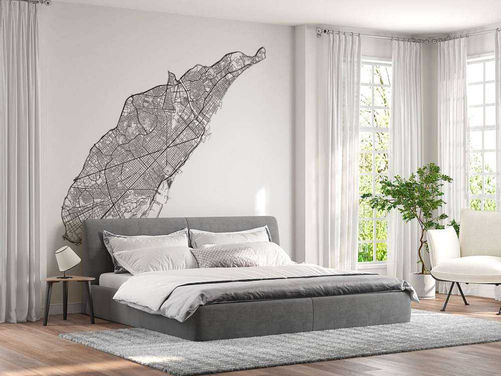 Mapa Barcelony, biała