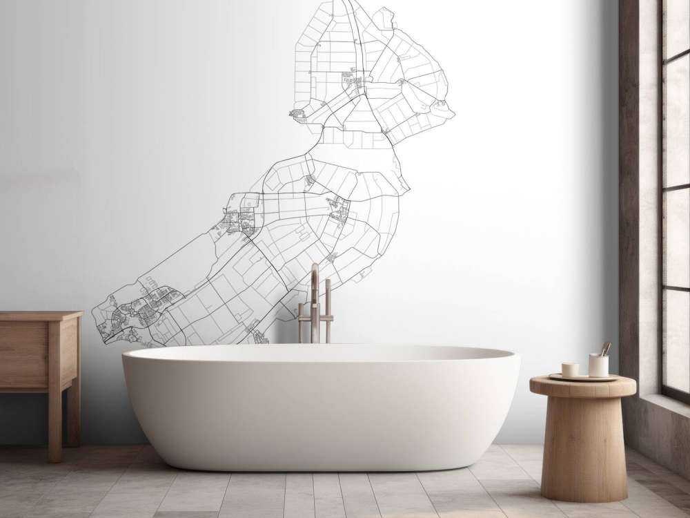 Mapa Flevoland, biała