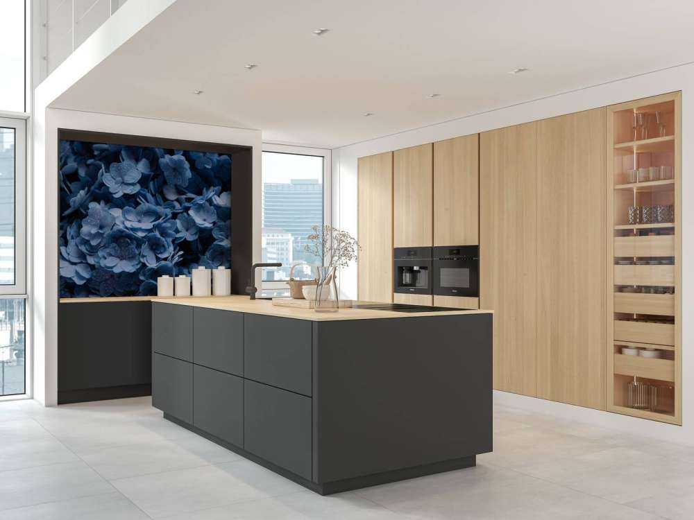 Błękitne hortensje w zbliżeniu