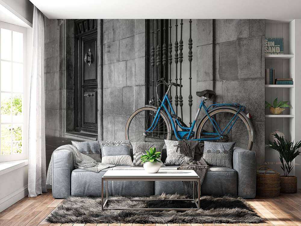 Stary niebieski rower