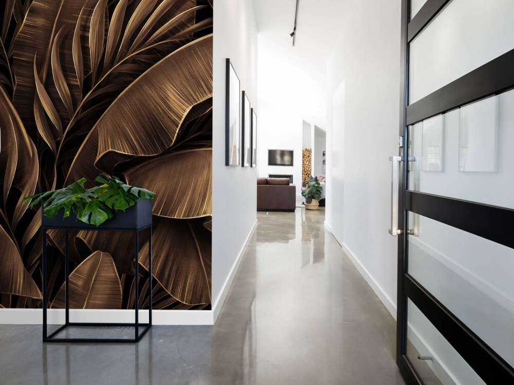 Brązowe liście bananowca