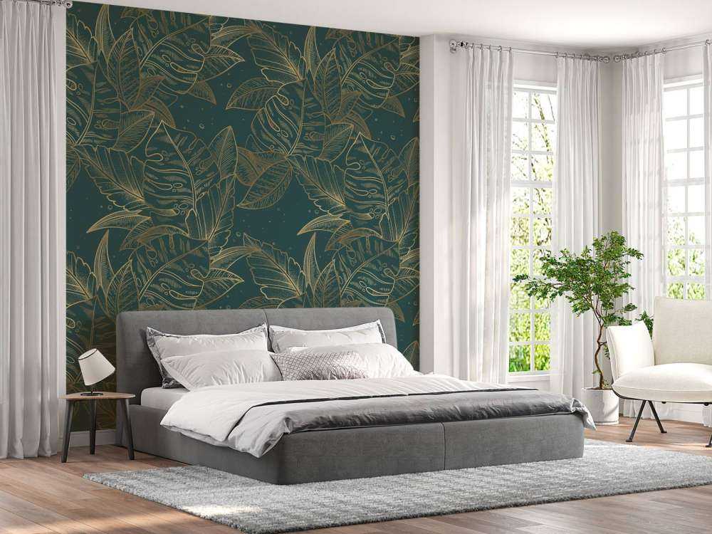 Monstera w kolorze petrol