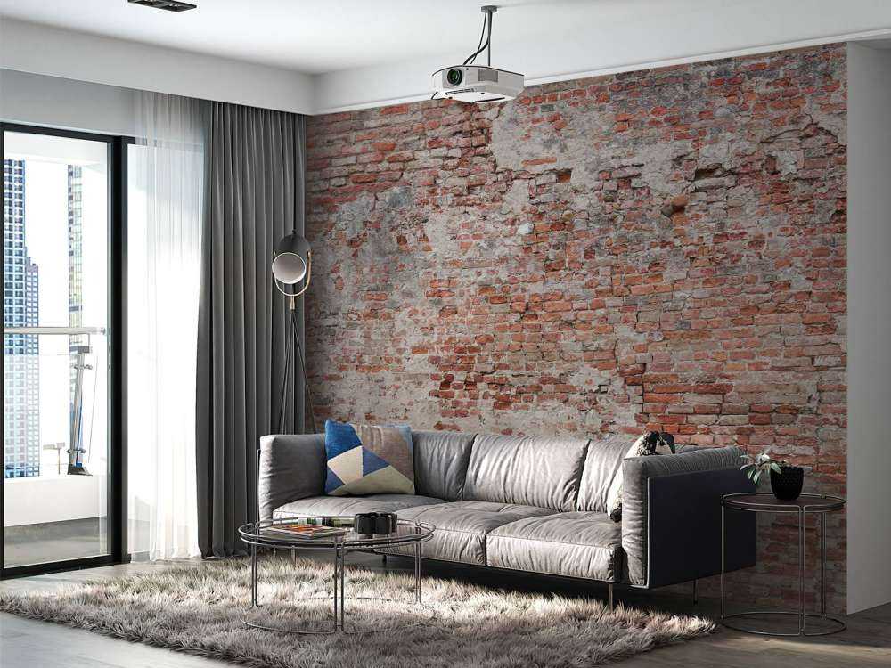 Krusząca się ściana z cegieł