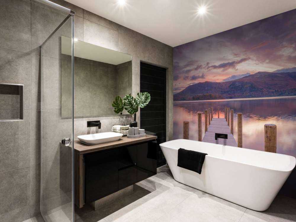 Nabrzeże zachodzie słońca