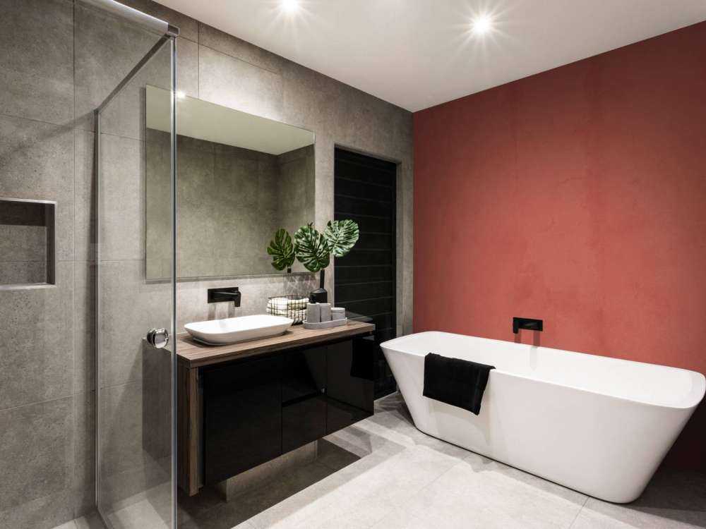 beton czerwony odbarwiony