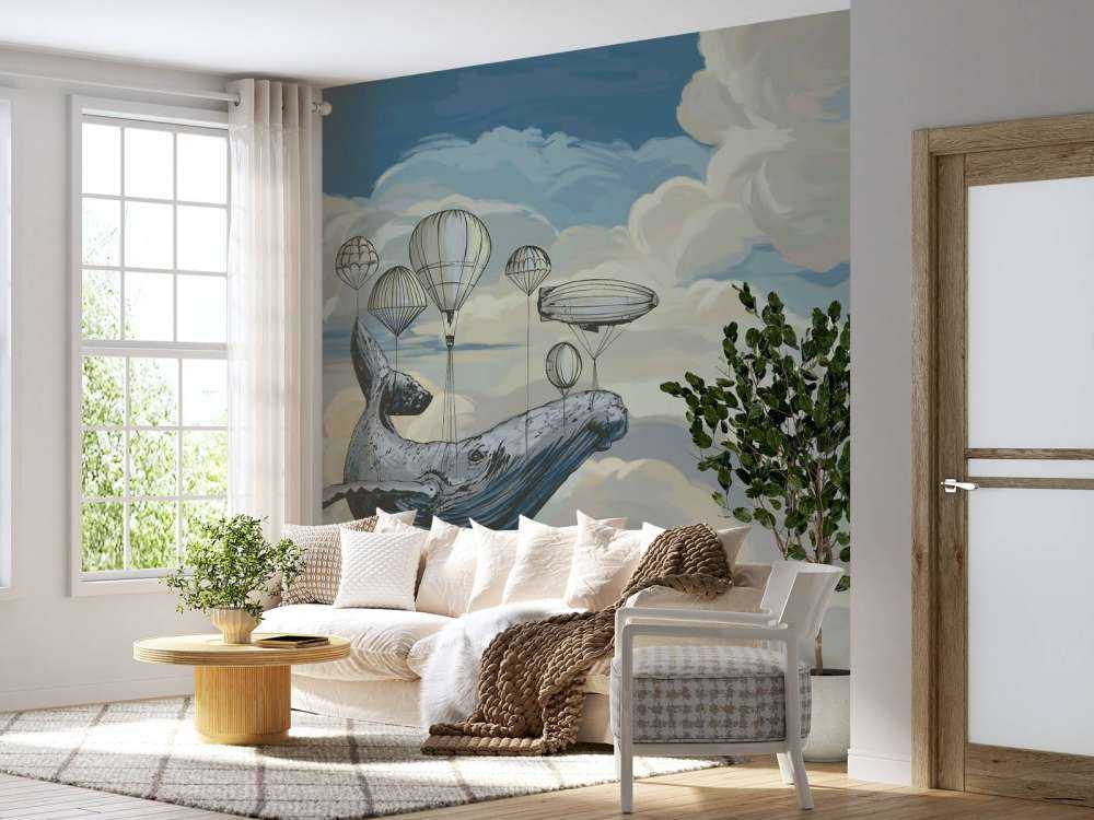 Balony na gorące powietrze z wielorybem