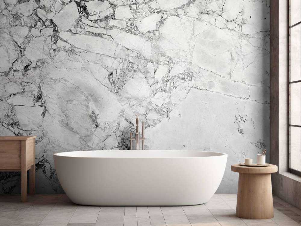 Czarno-biały marmur o gruboziarnistej strukturze