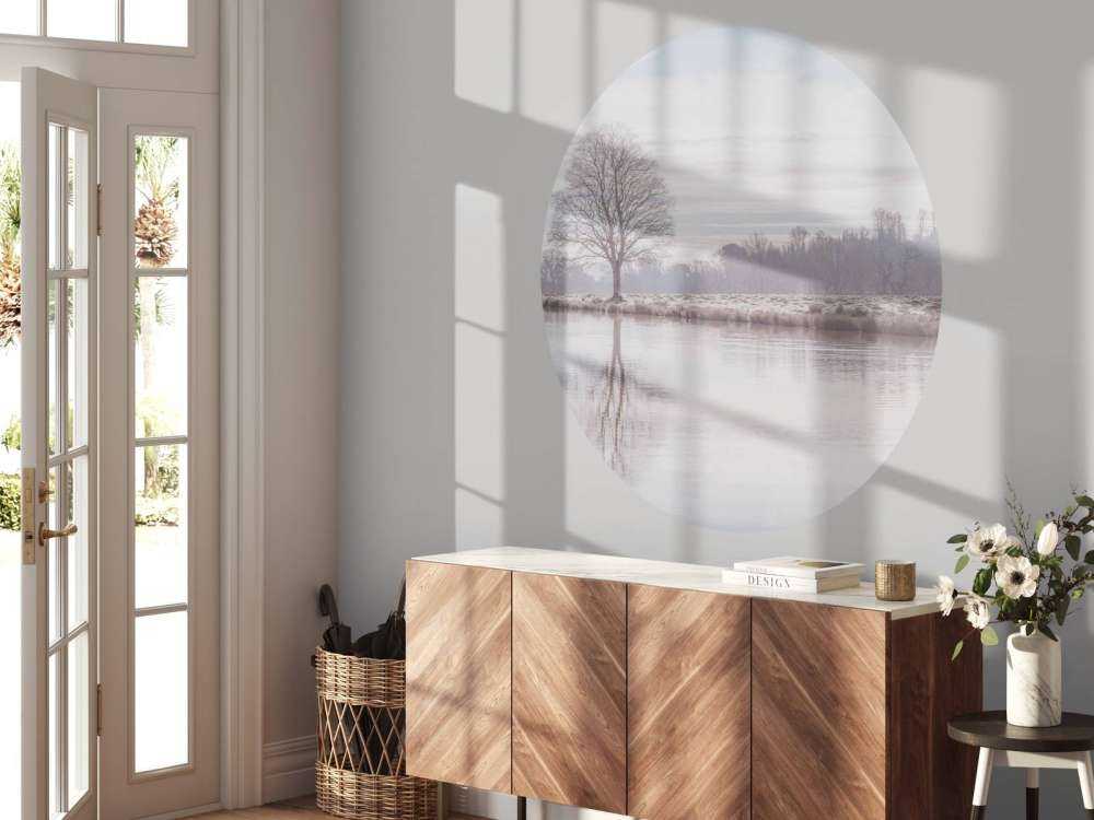 Opuszczony krajobraz zimowy