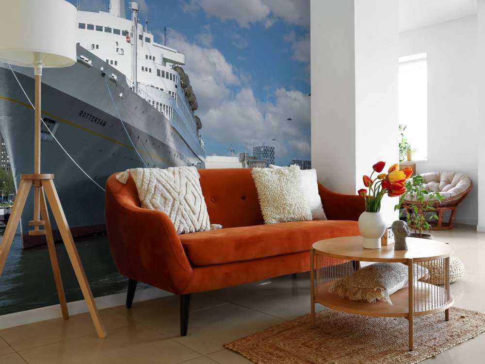 Dawny parowiec SS Rotterdam w kolorze 