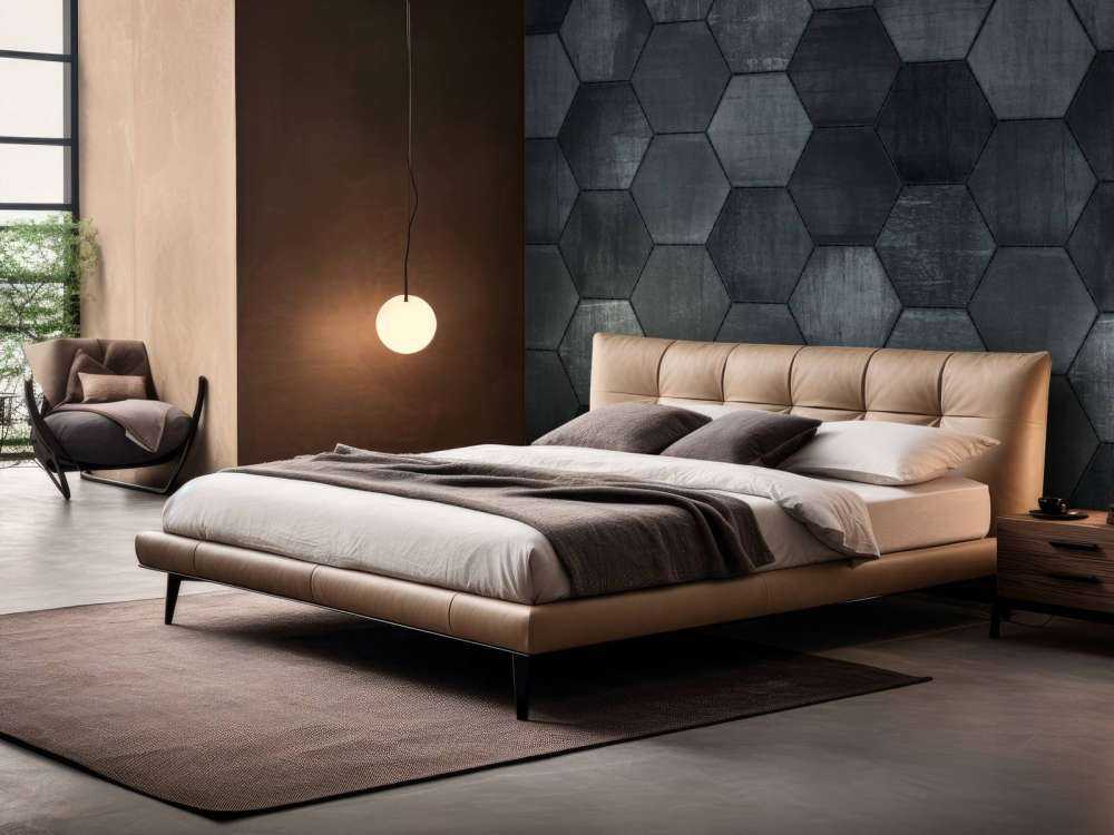 Heksagony z szarego kamienia