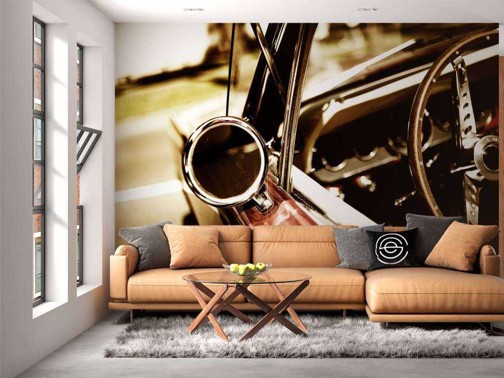 Czerwony, klasyczny samochód