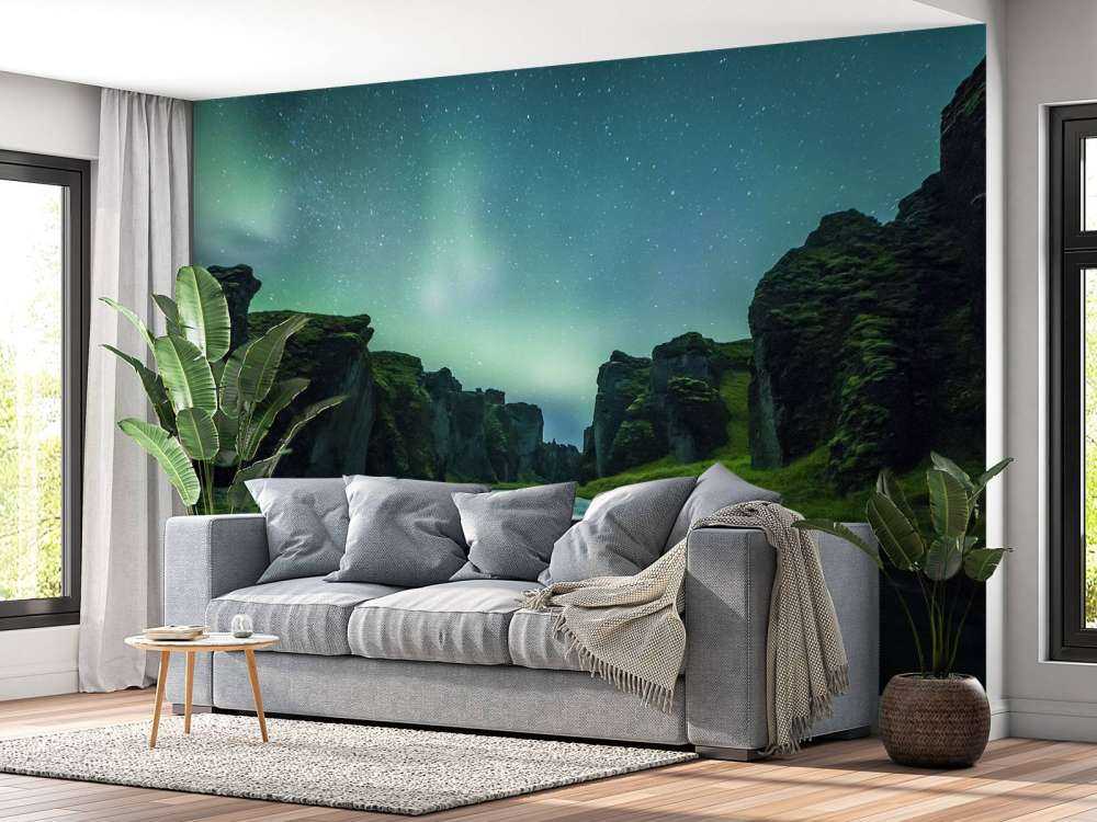 Światła północne nad górami