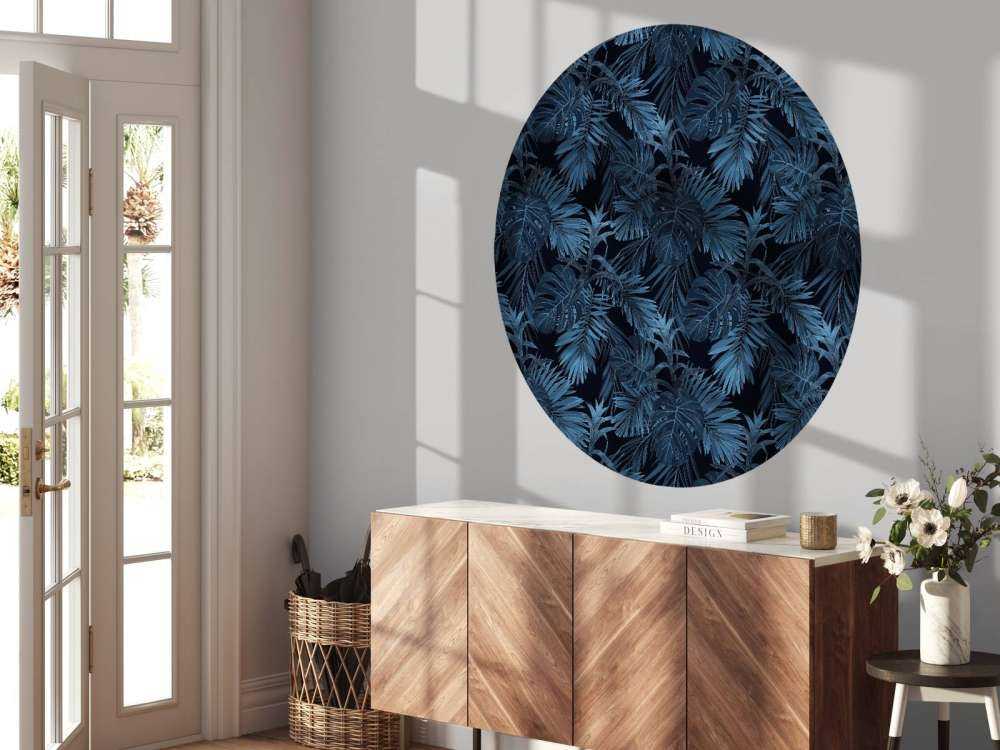 Niebieskie liście tropikalne