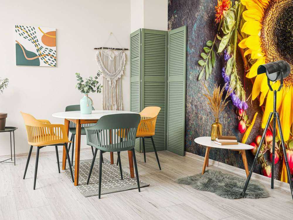 Kwiatowy posąg jesienny