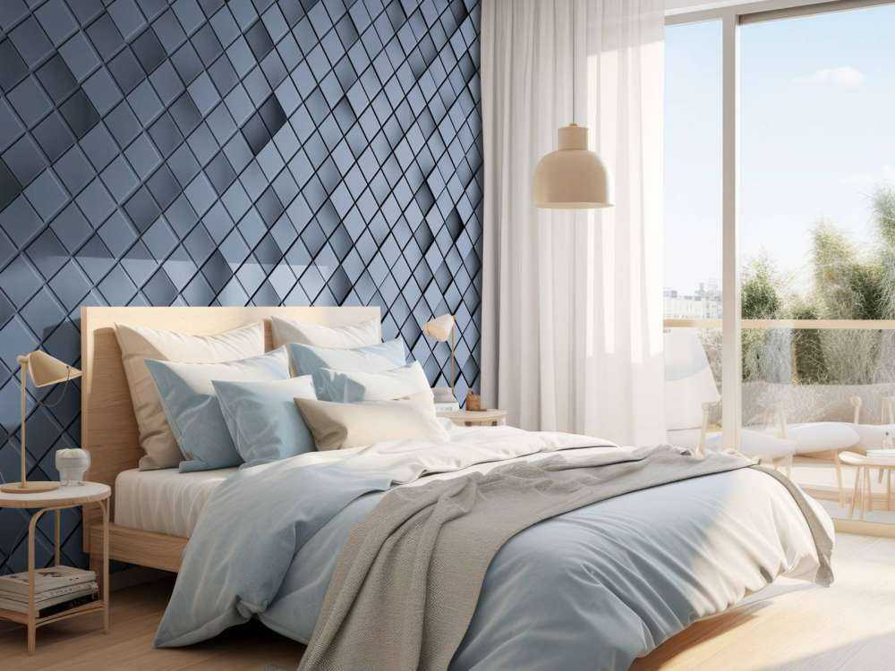 Niebieskie płytki 3D