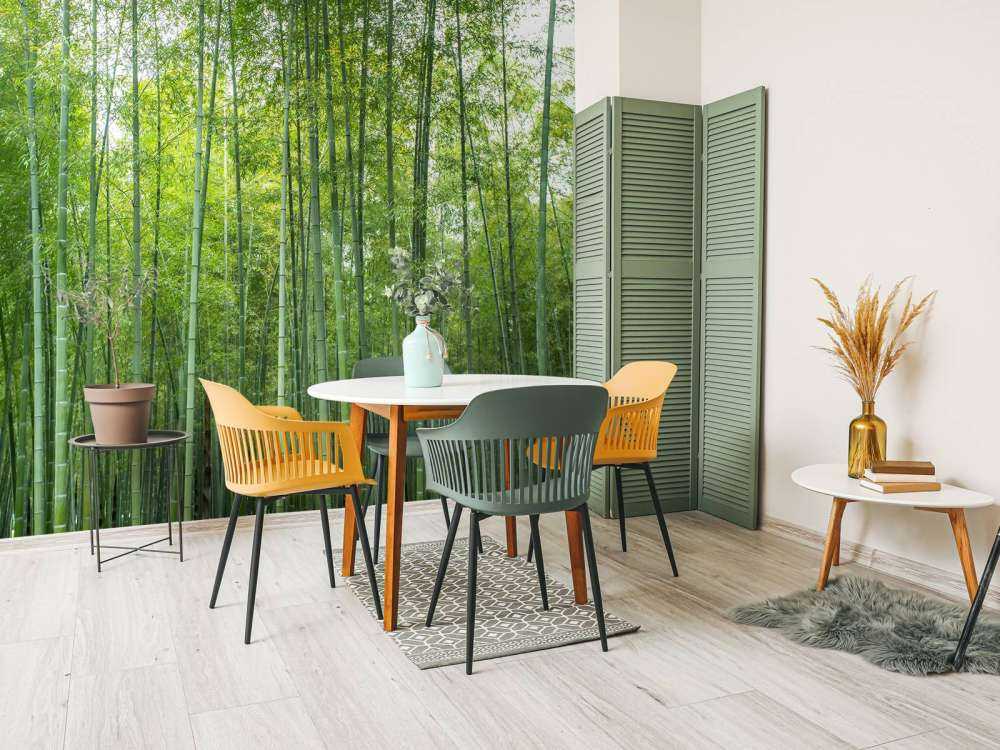 Zielony las bambusowy