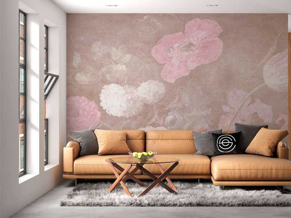 Barokowe kwiaty - martwa natura - pastelowy vintage