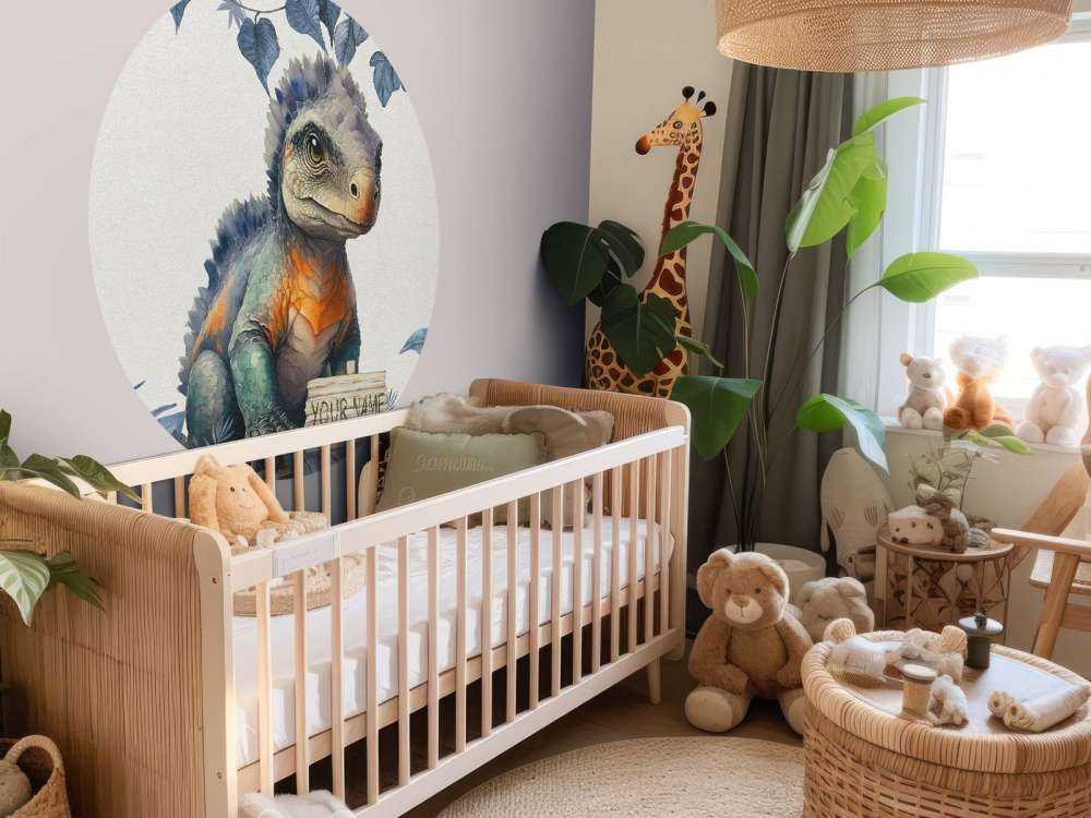 Młody ankylozaur w niebieskiej dżungli