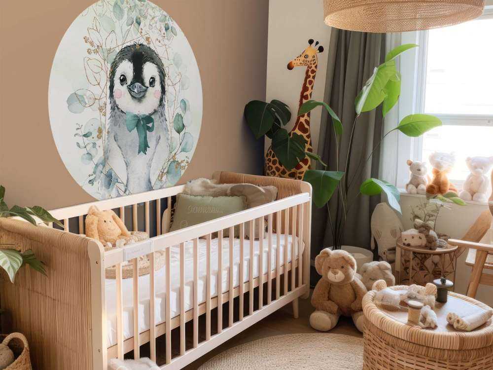 Mały pingwin i zielona kokarda