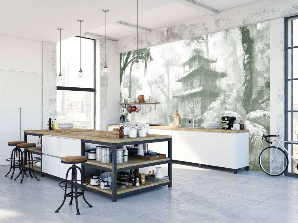 Ukryta Chatka w Mglistym Lesie, zielony