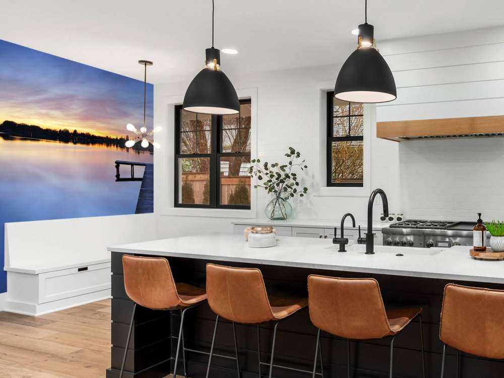 Rusztowania z ciemnoniebieskim niebem